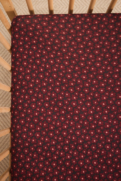 Midnight Daisy Crib Sheet
