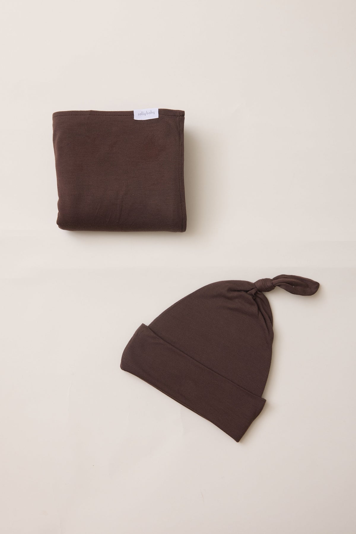 Cacao Swaddle + Hat Set