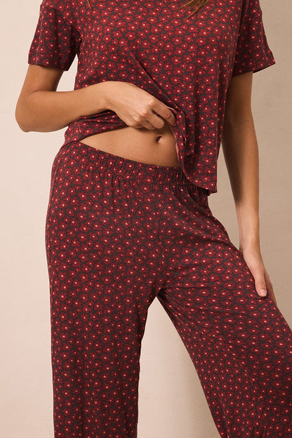Midnight Daisy Short-Sleeve Women’s Sleep Set