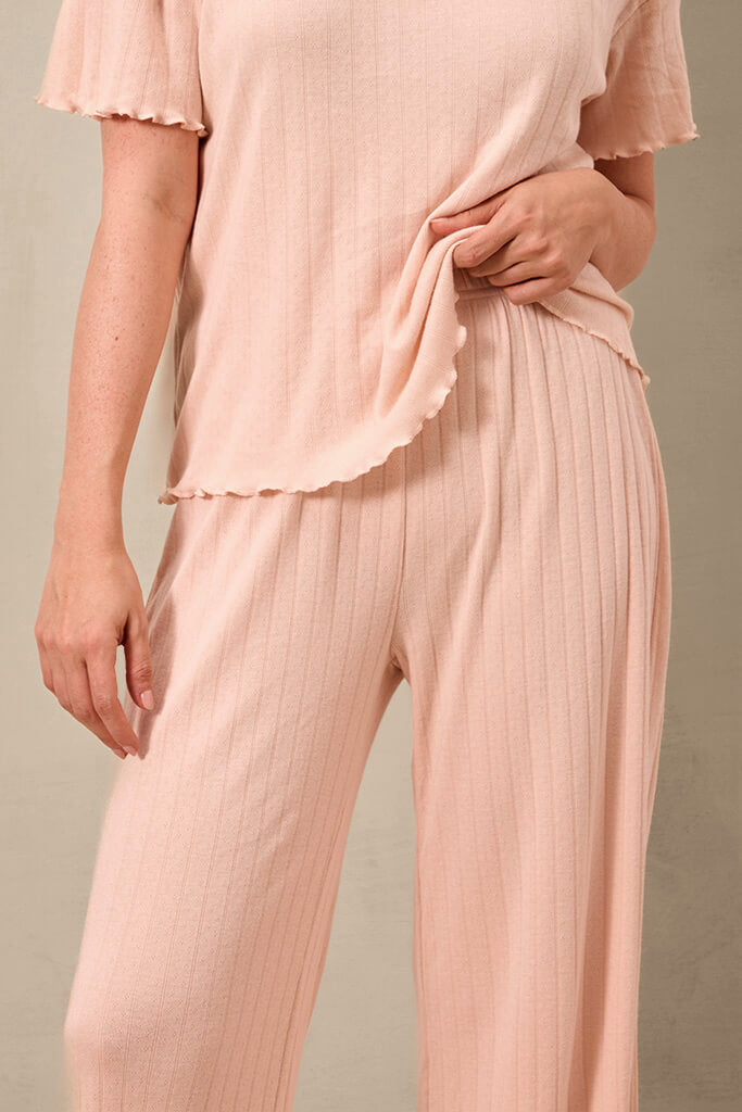 Blush Pointelle Short-Sleeve Women’s Sleep Set