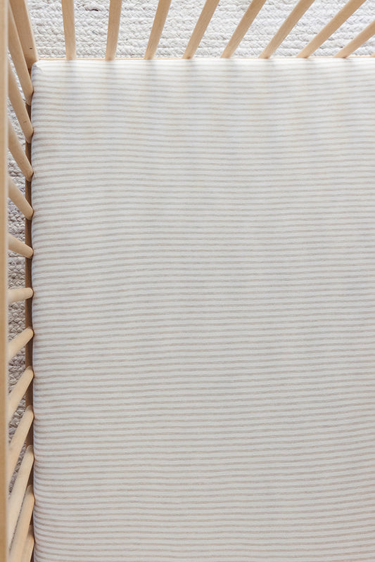 Driftwood Stripe Crib Sheet
