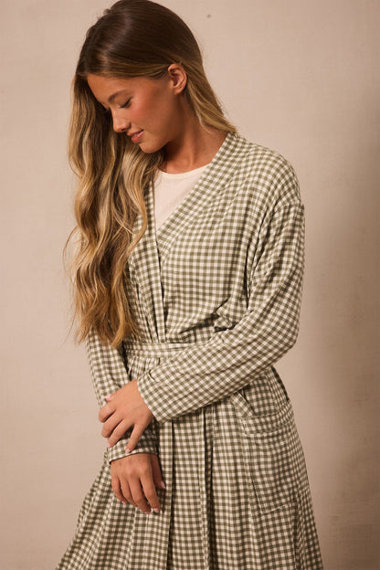 Green Gingham Robe