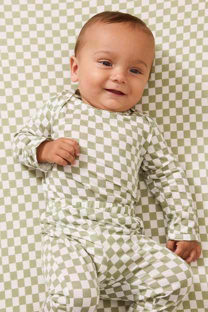 Sage Chequer Baby Sleep Set