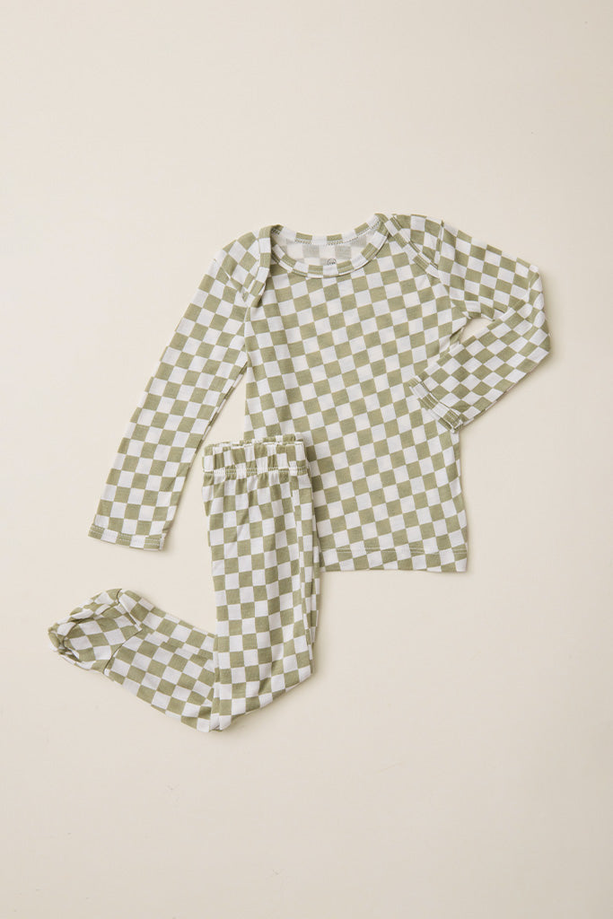 Sage Chequer Baby Sleep Set