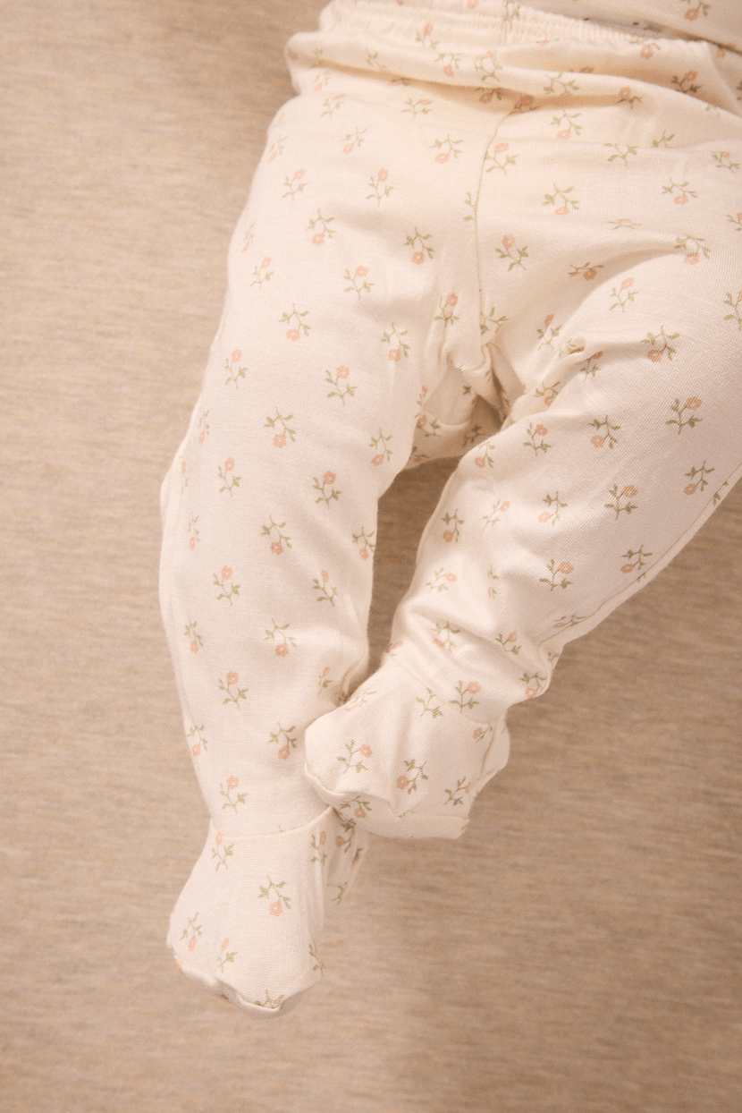 Blush Floret Short-Sleeve Baby Sleep Set