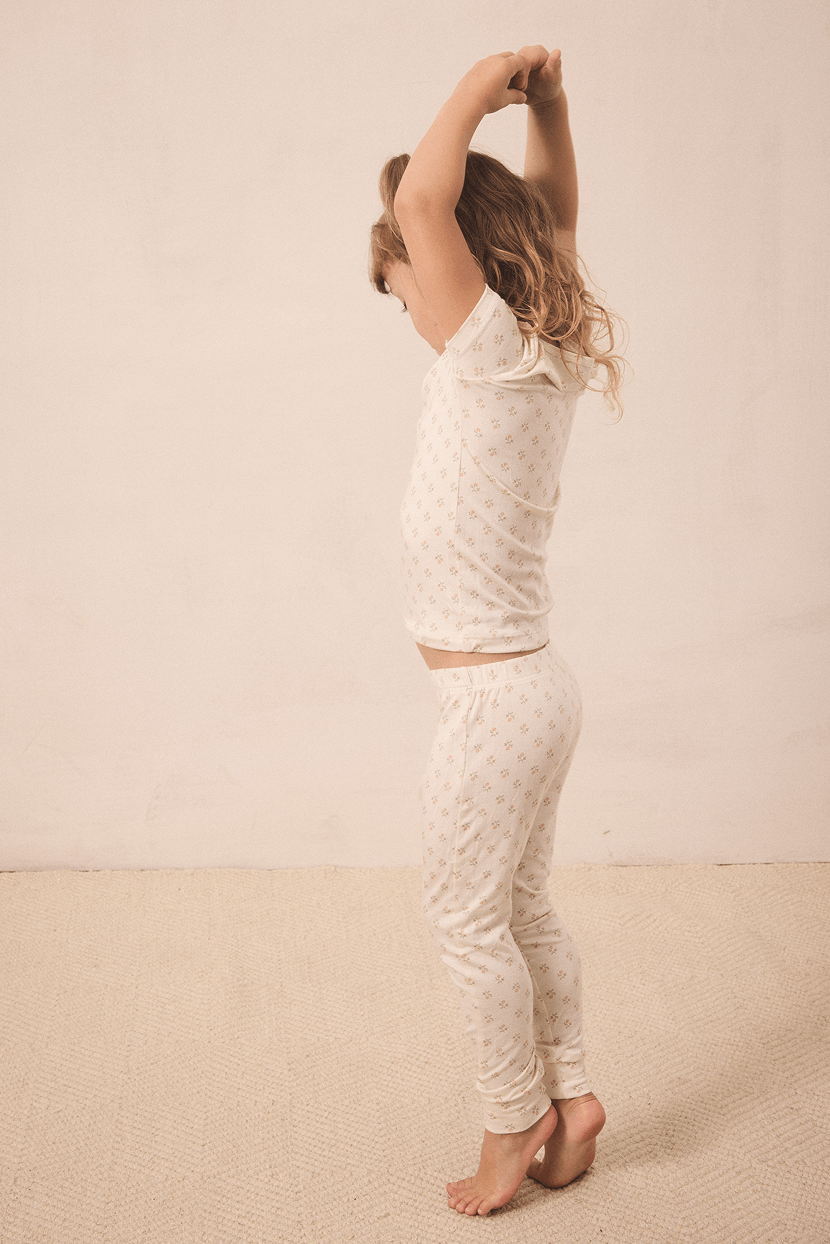 Blush Floret Short-Sleeve Toddler Sleep Set