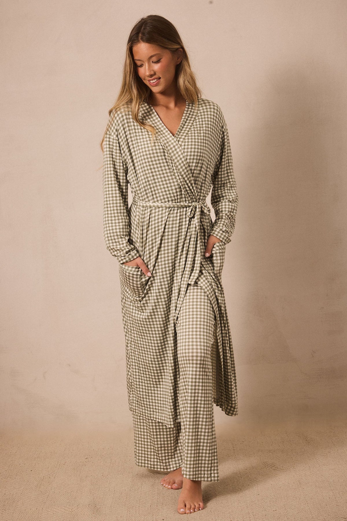 Green Gingham Robe