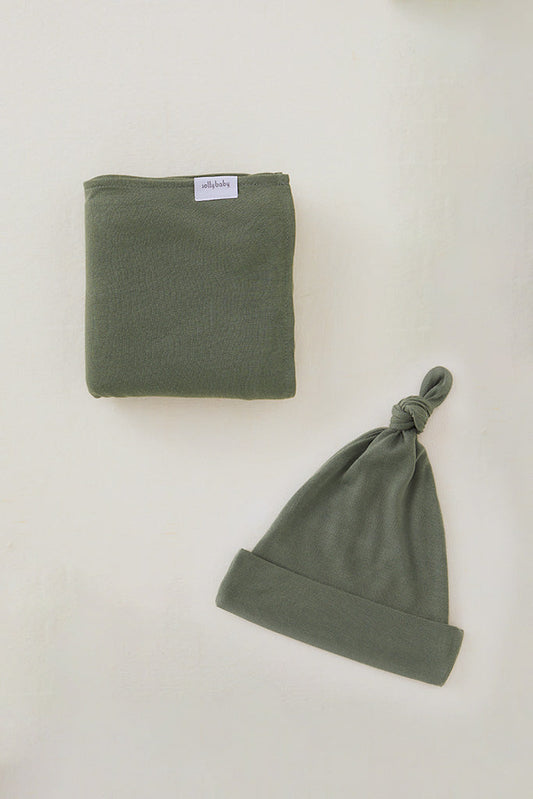 Basil Swaddle + Hat Set