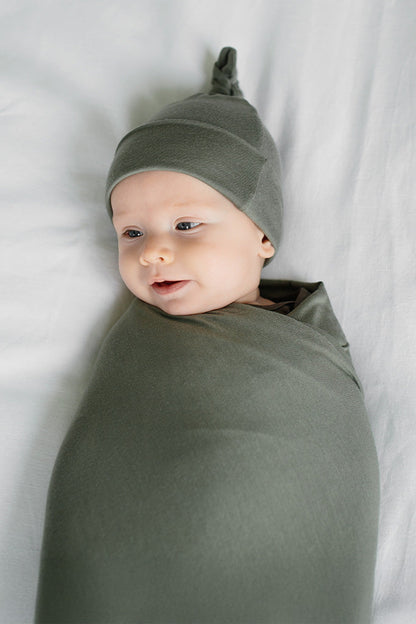 Basil Swaddle + Hat Set