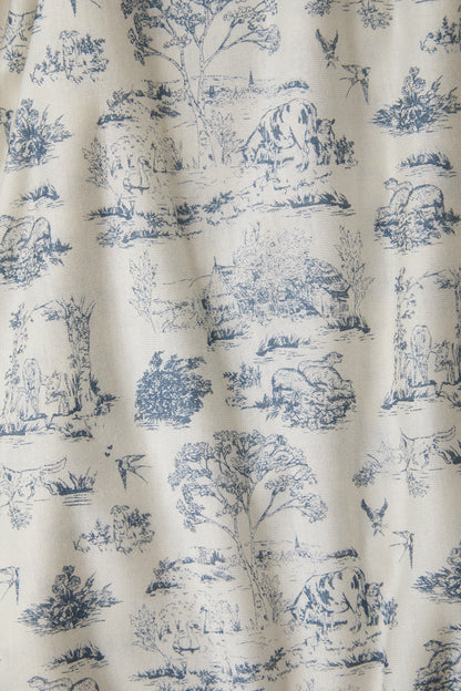 Bleu Toile Short-Sleeve Toddler Sleep Set