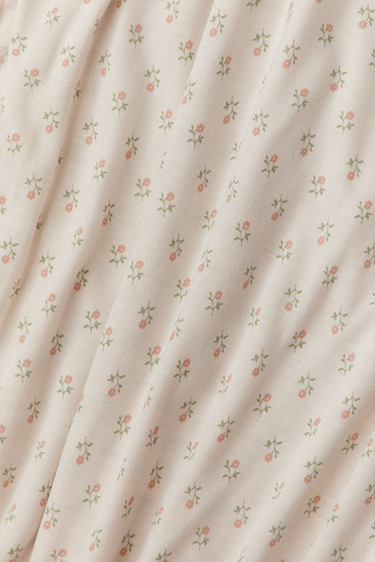 Blush Floret Crib Sheet