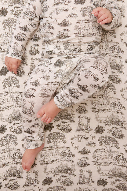 Charcoal Toile Baby Sleep Set