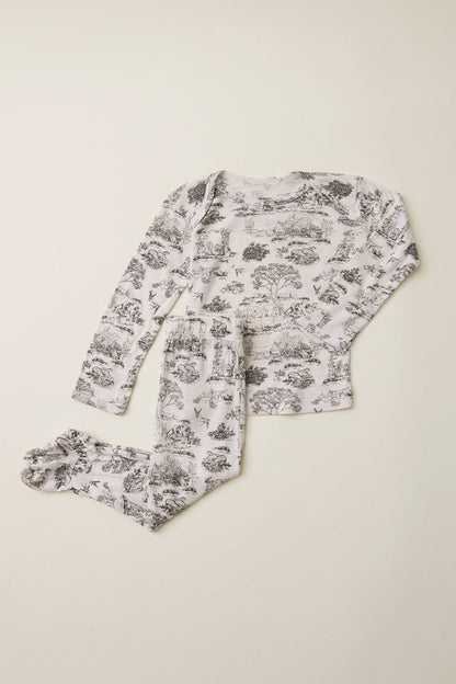 Charcoal Toile Baby Sleep Set