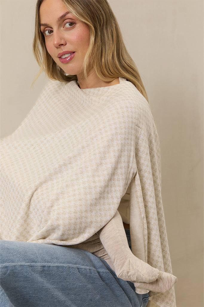 Preorder | Cream Houndstooth Nursing Cover