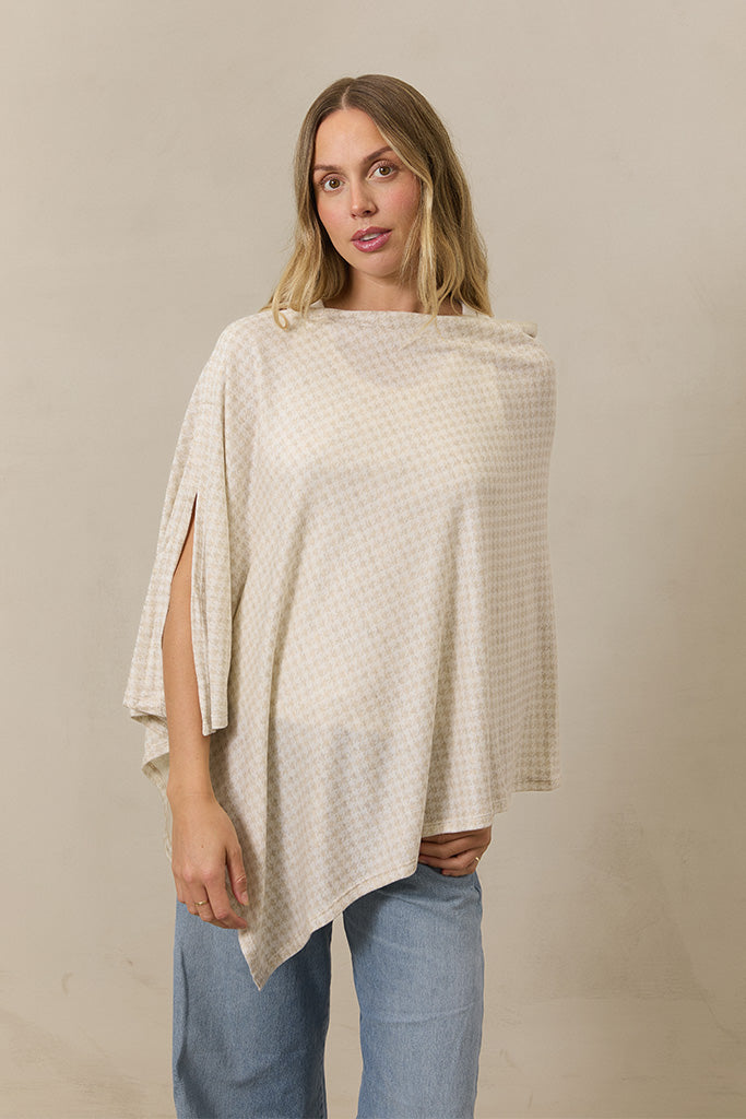 Preorder | Cream Houndstooth Nursing Cover