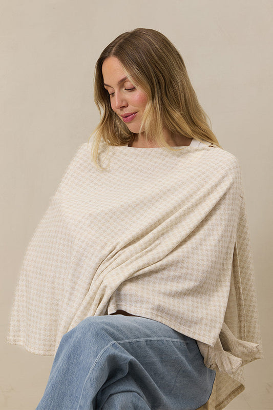 Preorder | Cream Houndstooth Nursing Cover