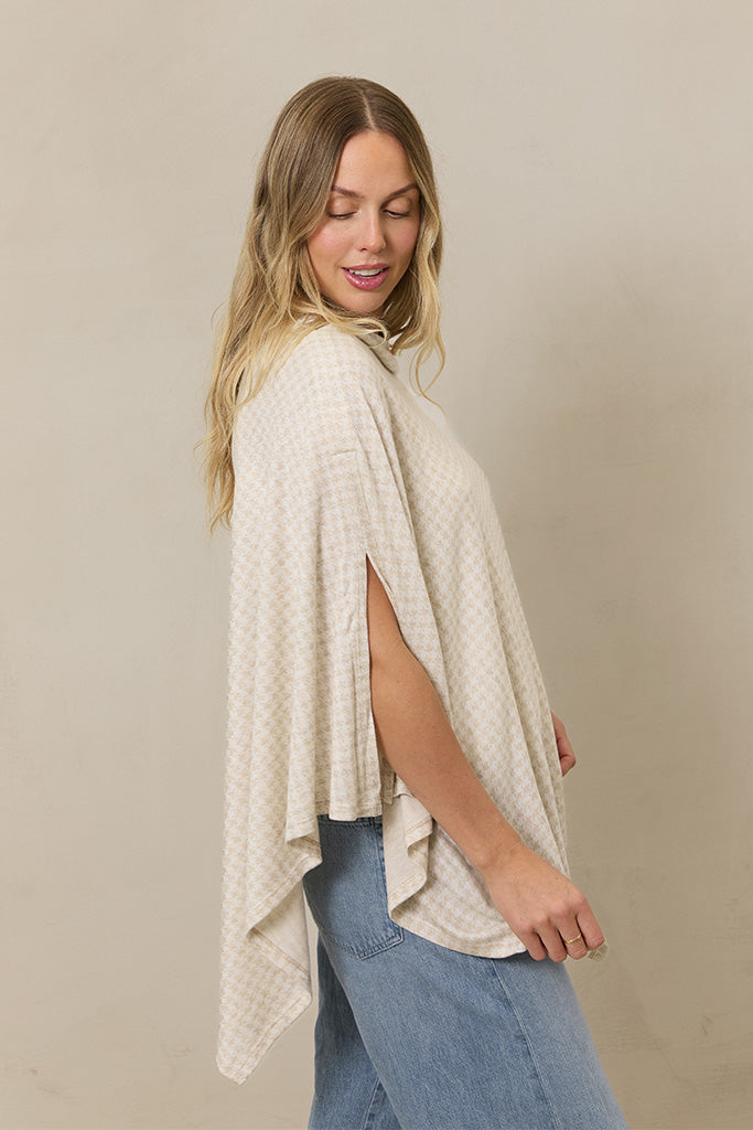Preorder | Cream Houndstooth Nursing Cover