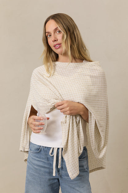 Preorder | Cream Houndstooth Nursing Cover