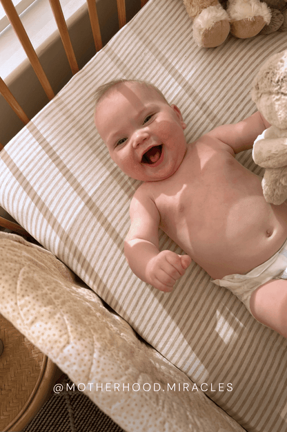 Driftwood Stripe Crib Sheet