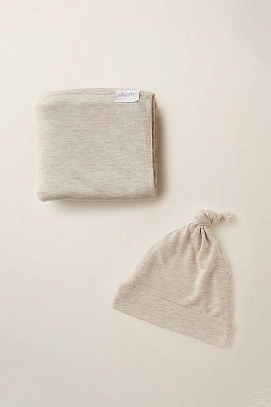 Flax Swaddle + Hat Set