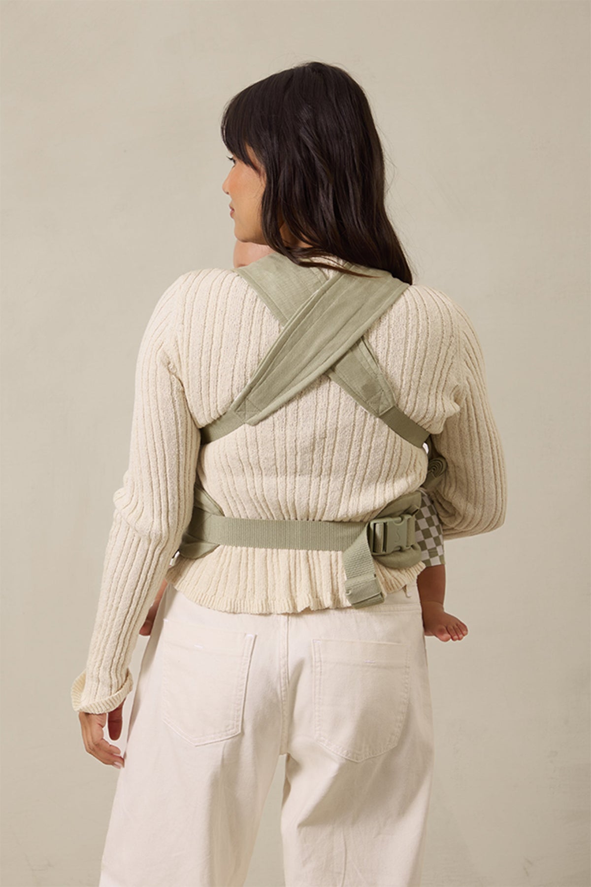 Sage Chequer Soft Buckle Carrier
