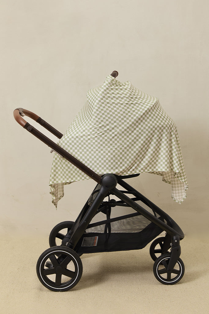 Sage Chequer Nursing Cover