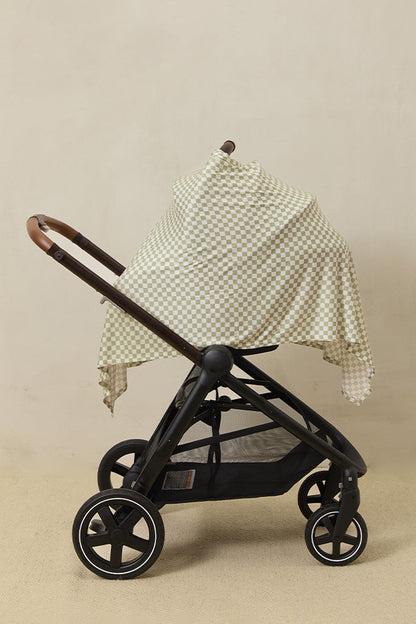 Sage Chequer Nursing Cover