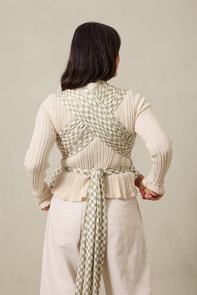 Sage Chequer Wrap