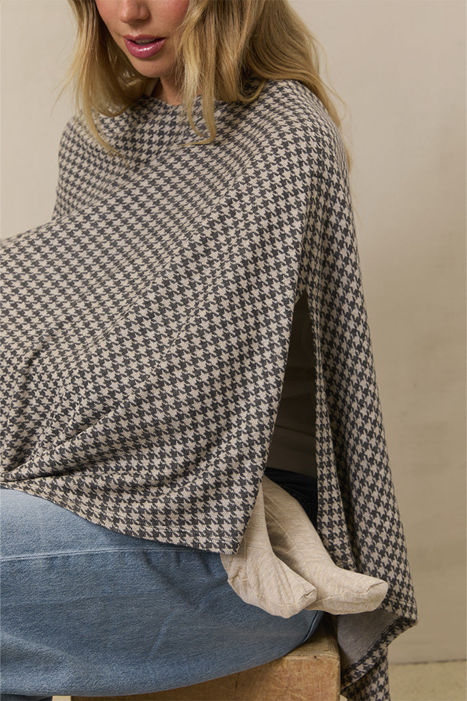 Preorder | Stormy Houndstooth Nursing Cover