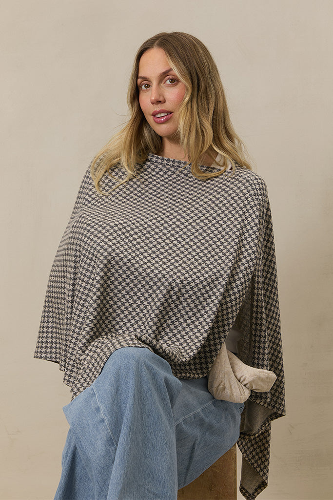 Preorder | Stormy Houndstooth Nursing Cover