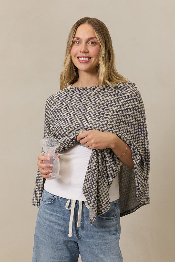 Preorder | Stormy Houndstooth Nursing Cover