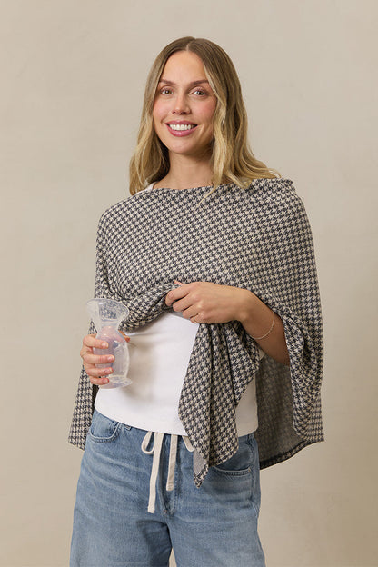 Preorder | Stormy Houndstooth Nursing Cover